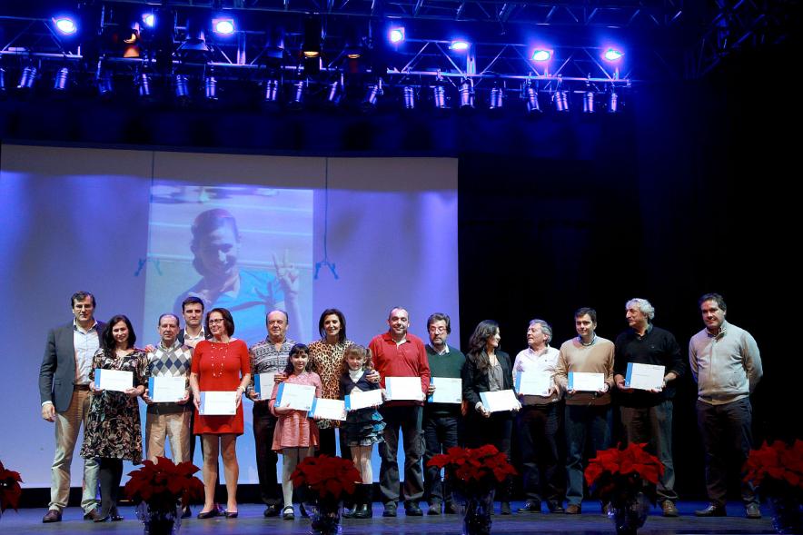 Gala del Deporte 2016 -  Los  premiados con las autoridades.