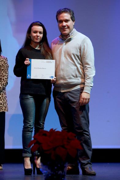 Gala del Deporte 2016 - Un premiado con el concejal.