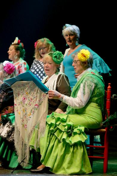 Gala Andaluza en La Esfera - Imagen de un momento de la actuación de un grupo rociero en el escenario.