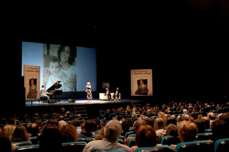 Gala Homenaje a la Solidaridad - Imagen lejana del escenario.