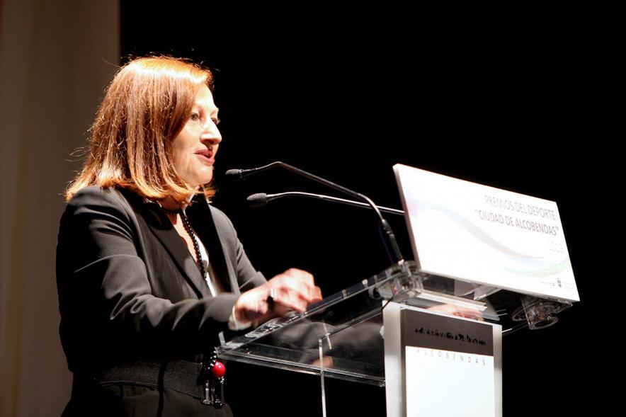 Gala del Deporte 2019 - Imagen del discurso de una concejal municipal.