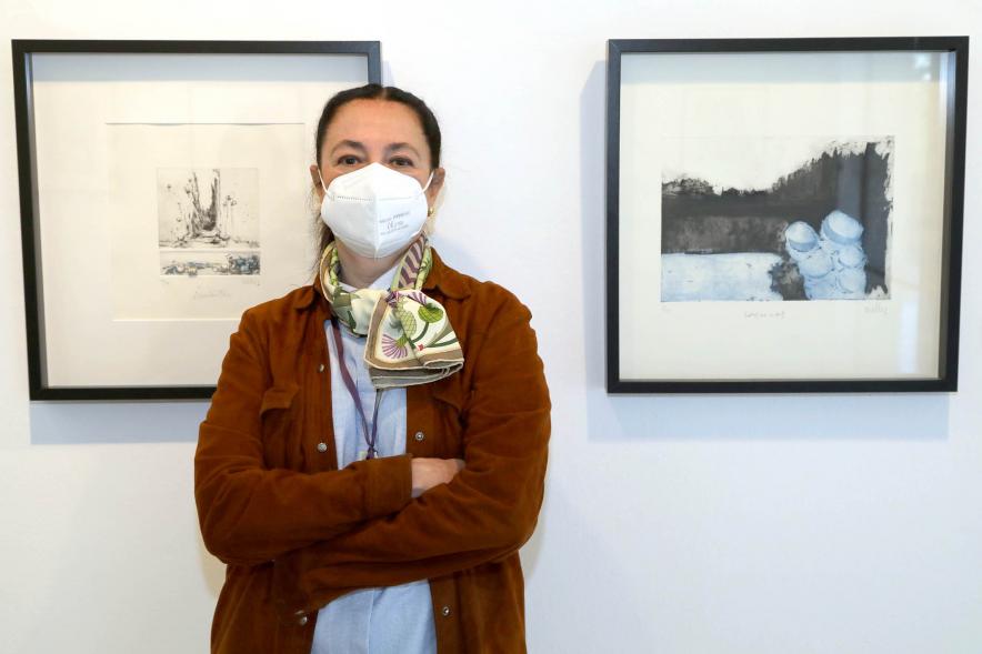 María Bravo (artista) Inauguración Exposición de Grabado - 2021