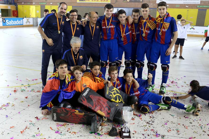 Campeonato de España Alevín de Hockey sobre Patines - Uno de los equipos.