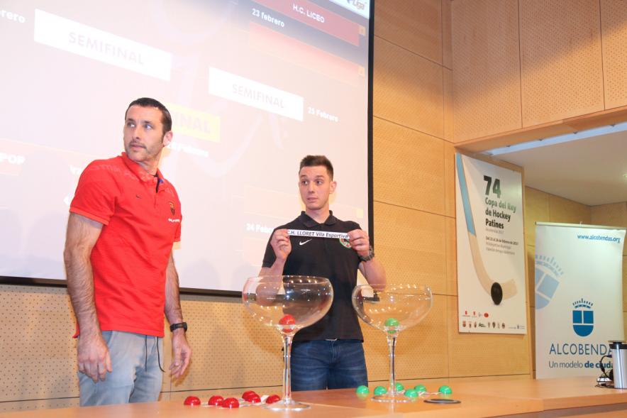 Presentación 74ª Copa del Rey de Hockey Patines -Mesa del sorteo.