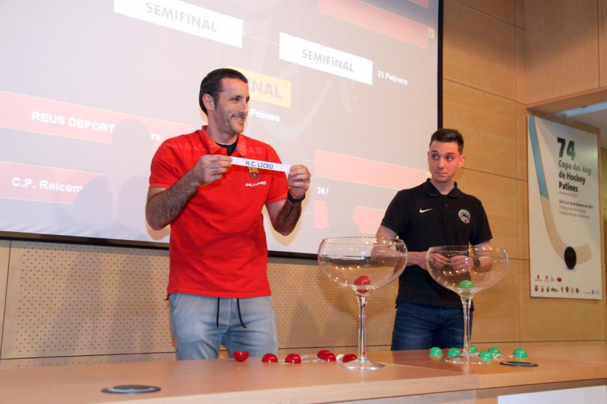 Presentación 74ª Copa del Rey de Hockey Patines -  Mesa del sorteo.