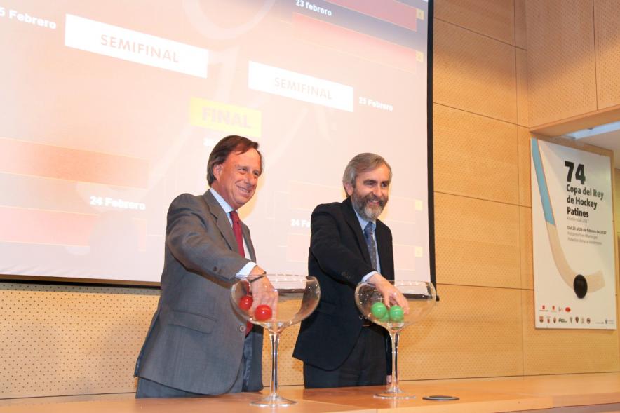 Presentación 74ª Copa del Rey de Hockey Patines - El alcalde en el sorteo.