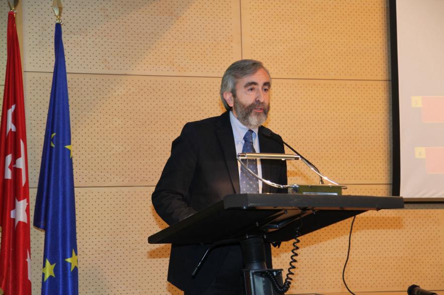 Presentación 74ª Copa del Rey de Hockey Patines - Un presentador del acto.