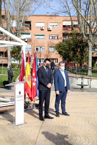 Concejales Miguel Sanchez Sanguino y Miguel Angel Arranz. Homenaje Víctimas 11-M - 2021