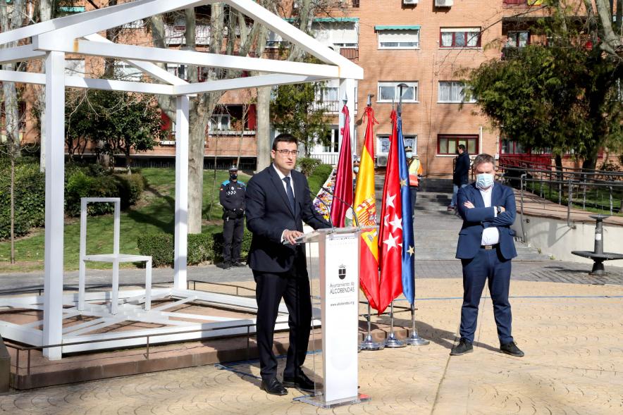 Concejales Miguel Sanchez Sanguino y Miguel Angel Arranz. Homenaje Víctimas 11-M - 2021