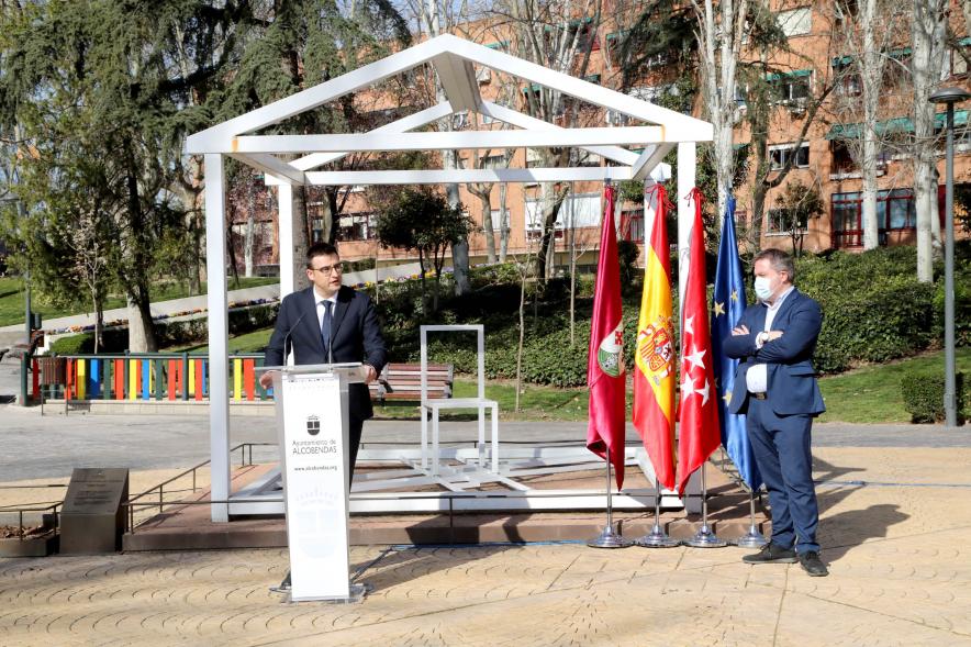 Concejales Miguel Sanchez Sanguino y Miguel Angel Arranz. Homenaje Víctimas 11-M - 2021