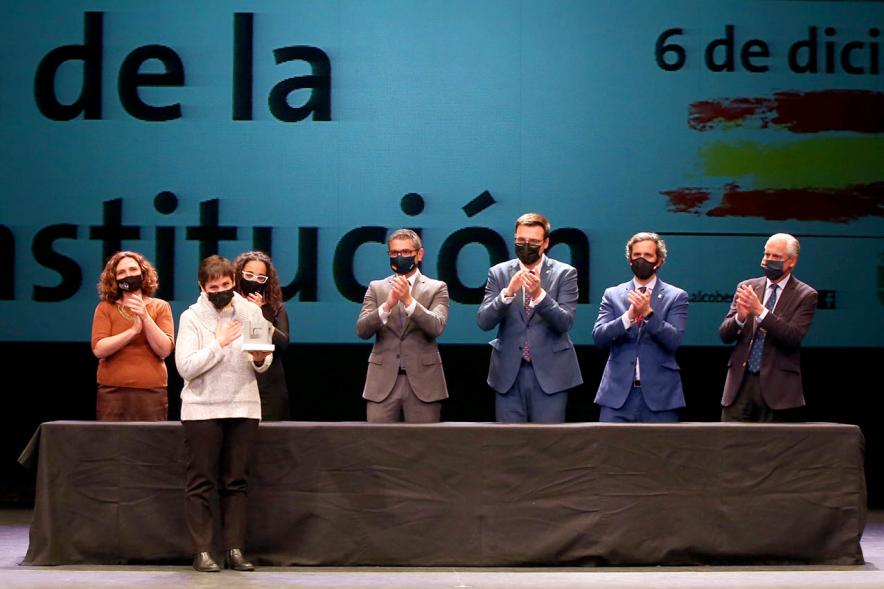 Homenaje a Servicios Esenciales y Voluntarios - Imagen del alcalde Rafael Sánchez Acera en un momento de su discurso.