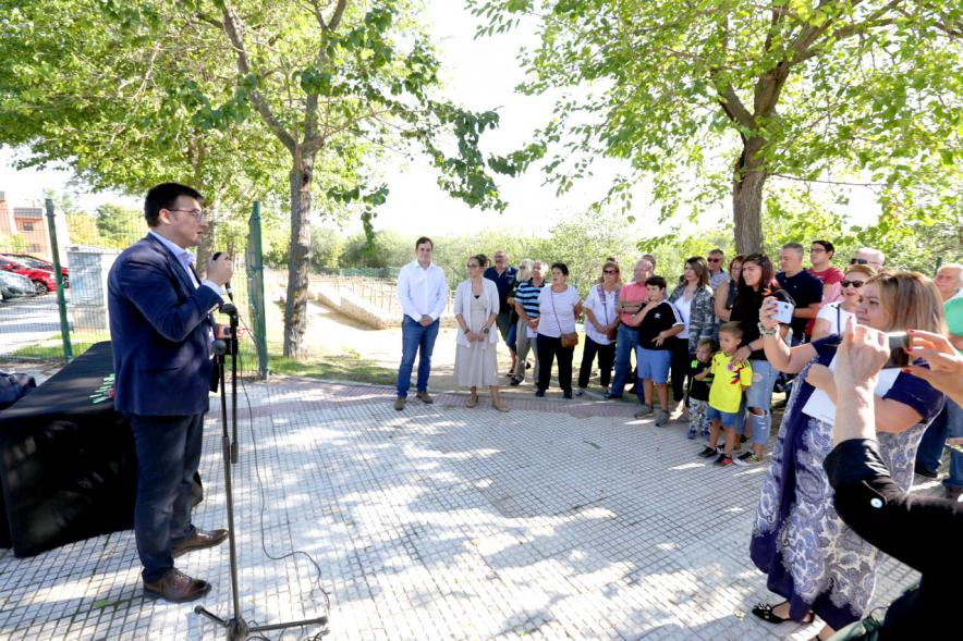 Concejal Miguel Angel Arranz. Entrega de Llaves Huertos Urbanos Parque de Andalucía -2019