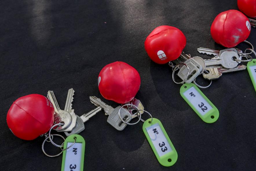 Llaves de la parcelas. Entrega de Llaves Huertos Urbanos Parque de Andalucía - 2019