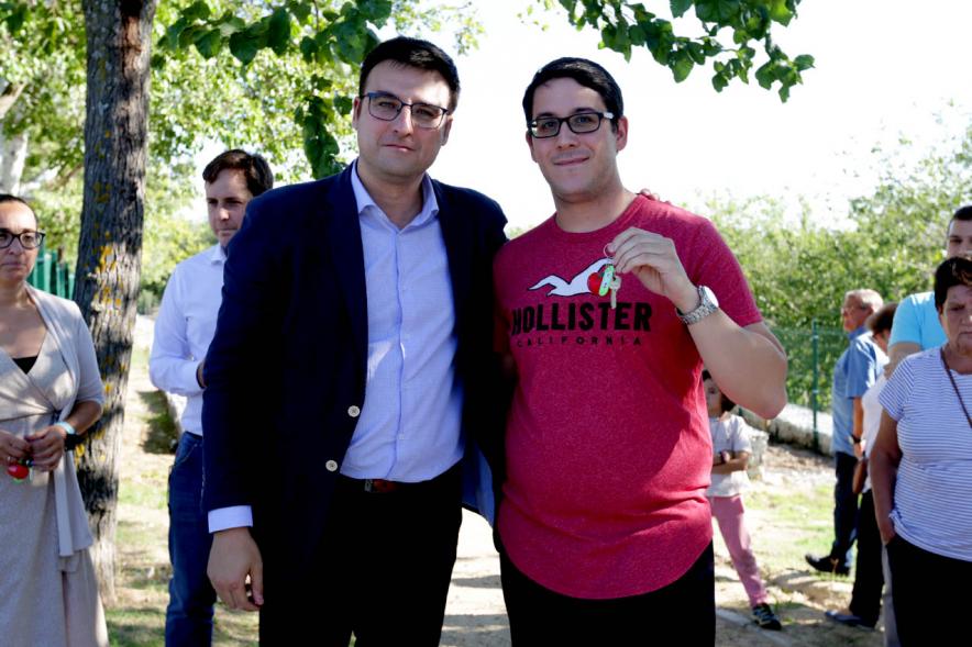 Concejal Miguel Angel Arranz. Entrega de Llaves Huertos Urbanos Parque de Andalucía -2019