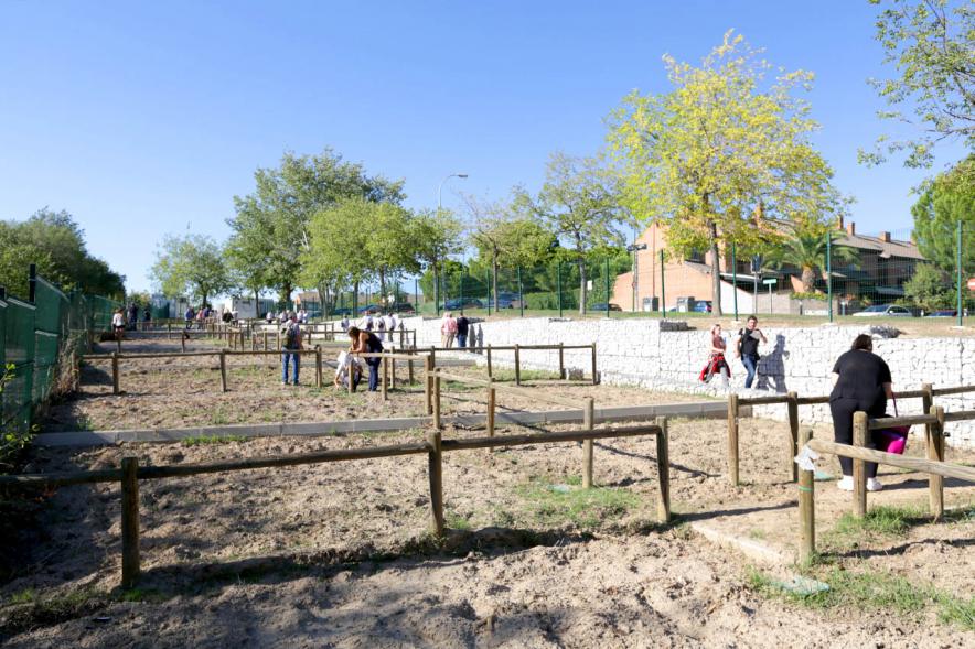 Vista de la parcela. Entrega de Llaves Huertos Urbanos Parque de Andalucía -2019