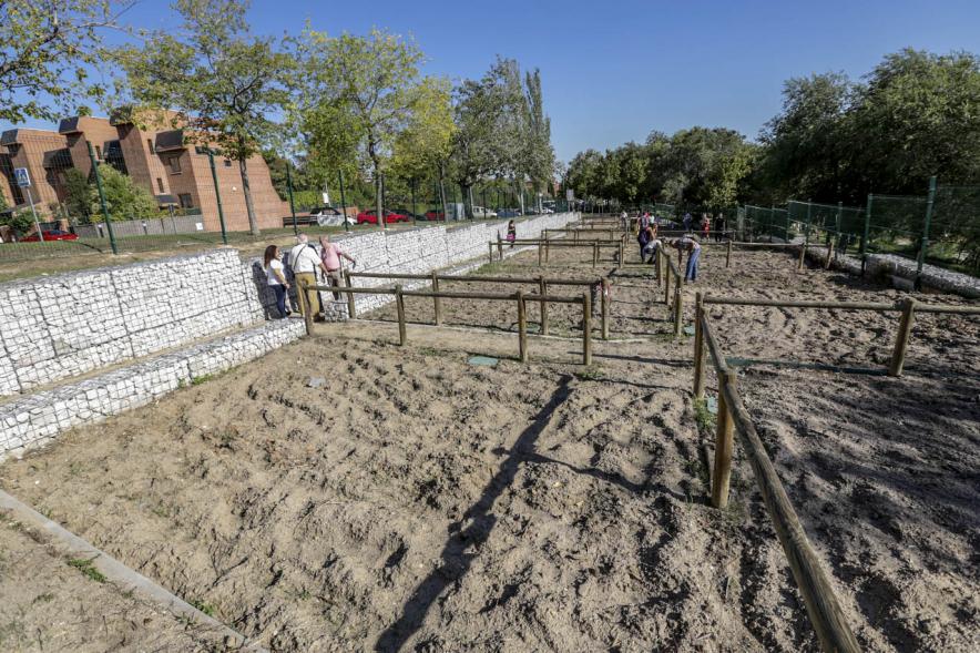 Vista de la parcela. Entrega de Llaves Huertos Urbanos Parque de Andalucía -2019
