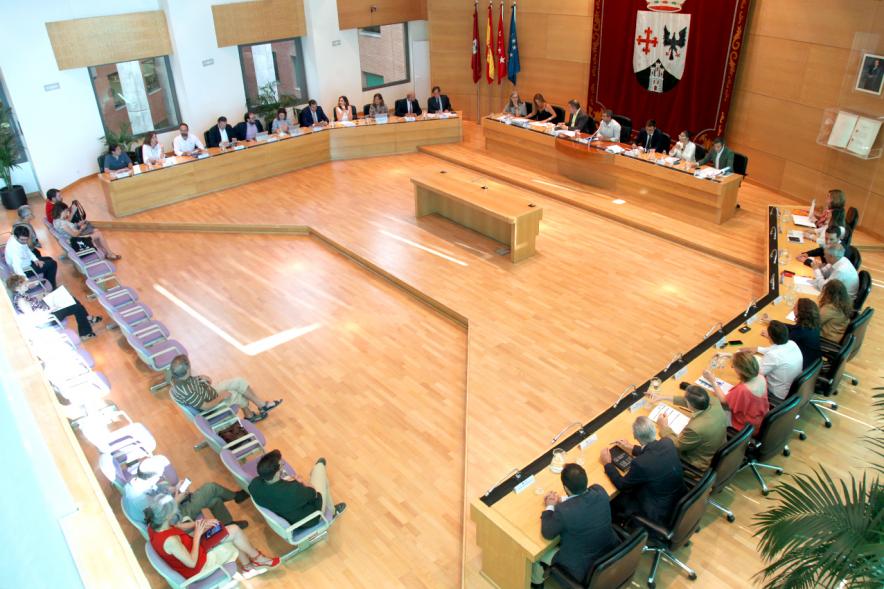 Vista cenital del salón de plenos