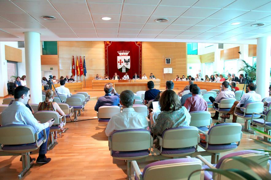 Sesión plenaria vista desde el fondo del salón de plenos