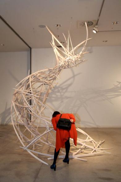 Visitante en la  Exposición - Fúrico Materia y Antimateria -2020