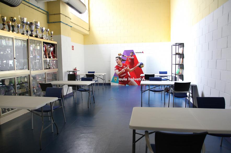 Visita a la realización de obras de ampliación y acondicionamiento en el Pabellón de los Sueños -  Imagen del aula de formación a la que han denominado `Aula Helvetia´.