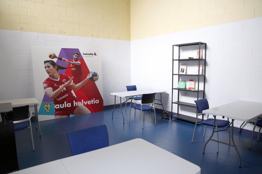 Visita a la realización de obras de ampliación y acondicionamiento en el Pabellón de los Sueños -  Imagen del aula de formación a la que han denominado `Aula Helvetia´.