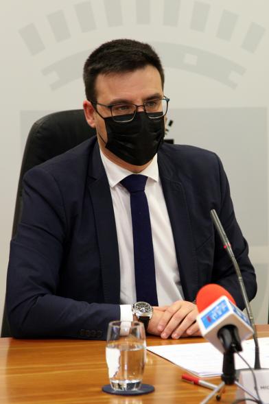 Presentación Campeonatos de España de Duatlón - Primer plano del vicealcalde Arranz.