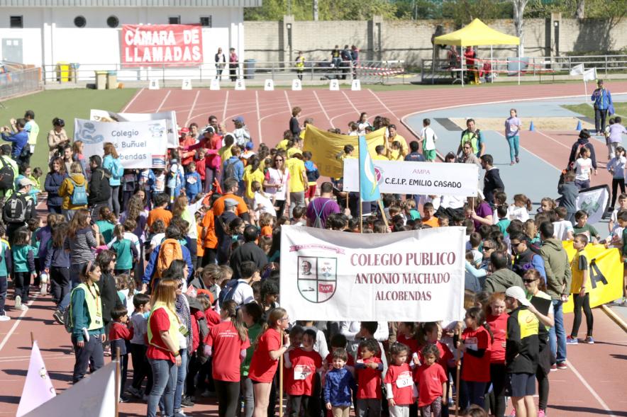 Torneo de Atletismo Intercentros de Alcobendas - Los colegios agrupados.