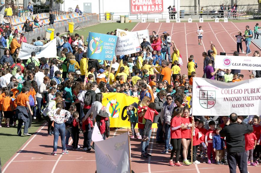 Torneo de Atletismo Intercentros de Alcobendas - Los colegios agrupados.