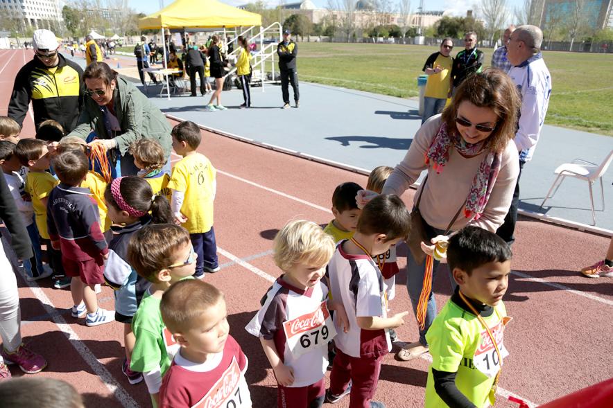 Torneo de Atletismo Intercentros de Alcobendas - Los niños preparándose.                                   