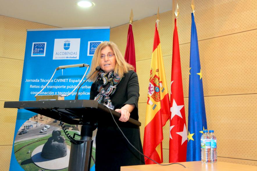 Jornada sobre Transporte Público - Primer plano del folleto informativo de la jornada.