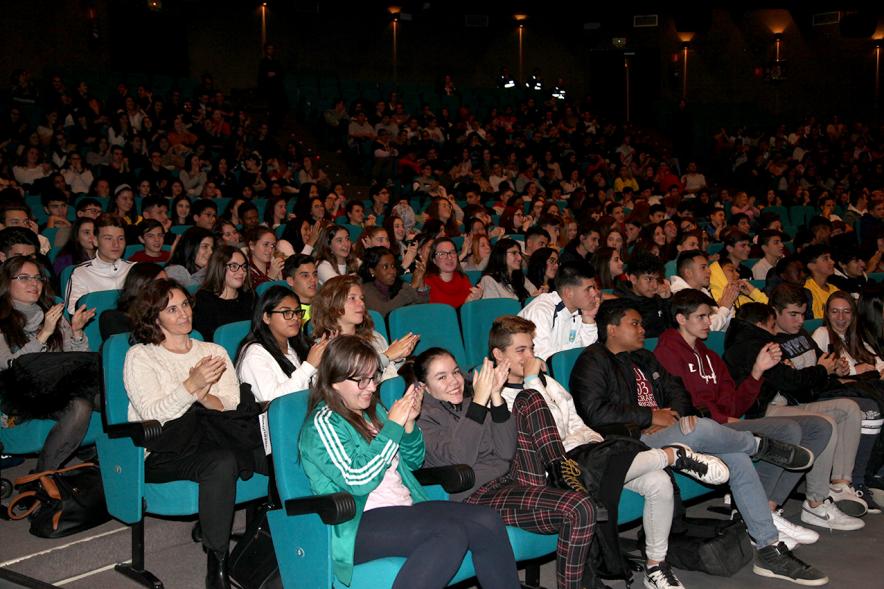 Jornada con los Institutos de Educación Secundaria Contra la Violencia de Género -  Plano de las butacas ocupadas por los estudiantes.