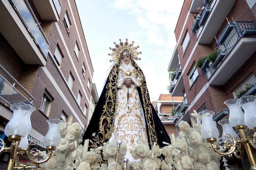 Semana Santa 2017 - Procesión de Jueves Santo - El paso de la Virgen.