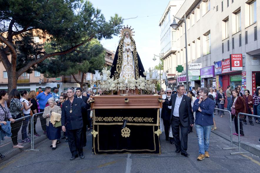 Semana Santa 2017 - Procesión de Jueves Santo - El paso de la Virgen. 