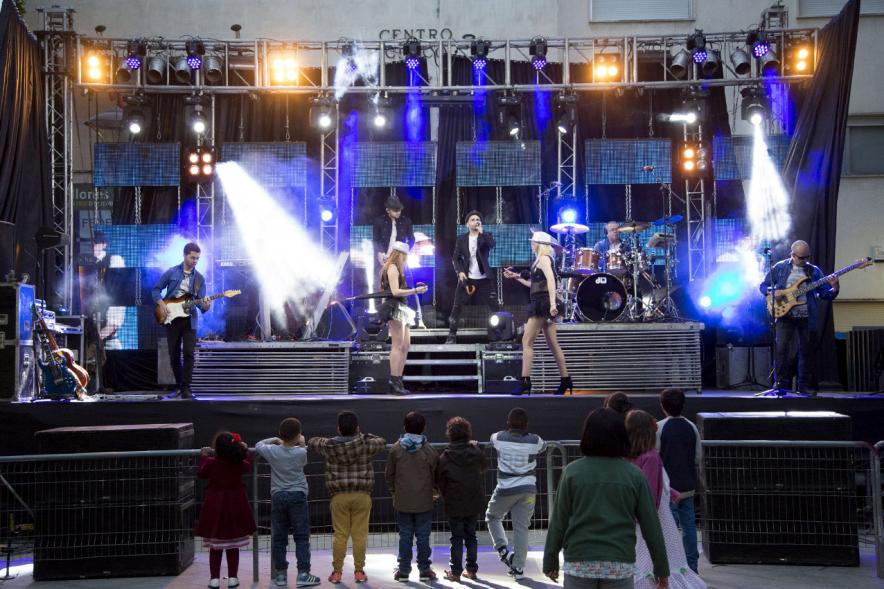 Banda de música durante el evento
