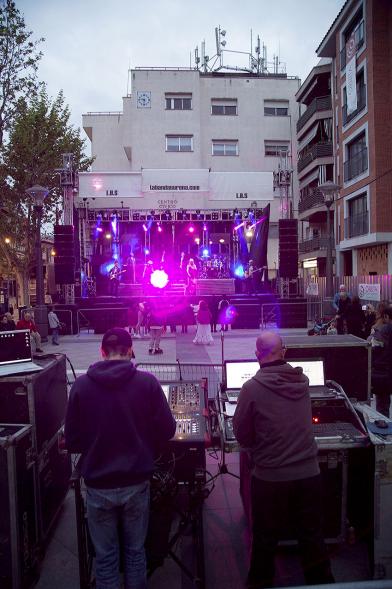 Evento visto desde el set de técnicos