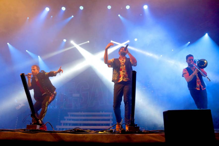 Momento de la actuación musical