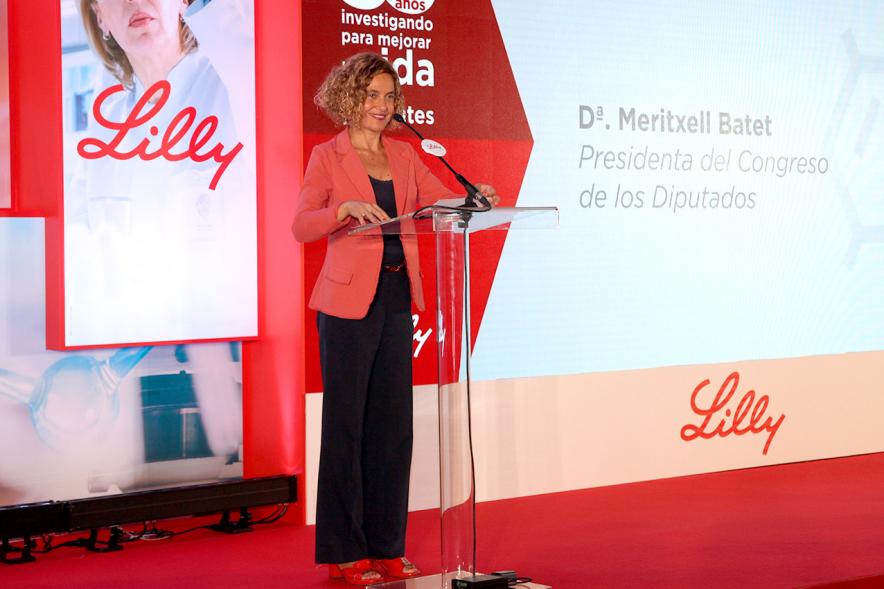 Ministra Meritxell Batet durante Gala 35º Aniversario de las Actividades de Investigación de Lilly