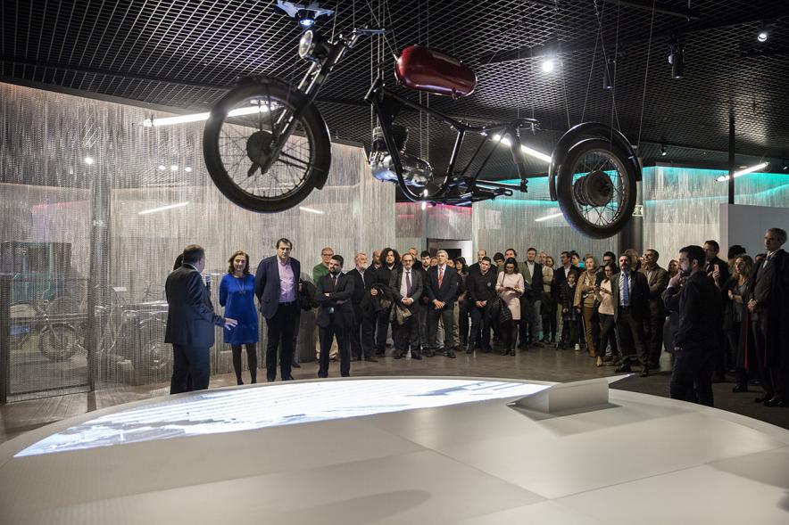 Inauguración Exposición Universo Moto en el MUNCYT - Imagen en el MUNCYT de un momento de la inauguración de la exposición.