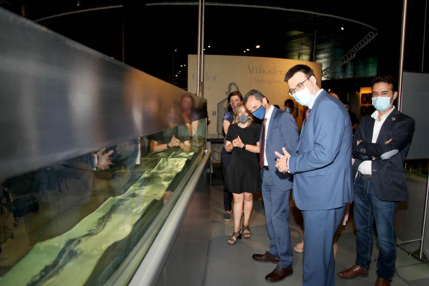 Ministro Pedro Duque, concejales y autoridades. Visita del Ministro Pedro Duque al MUNCYT - 2020