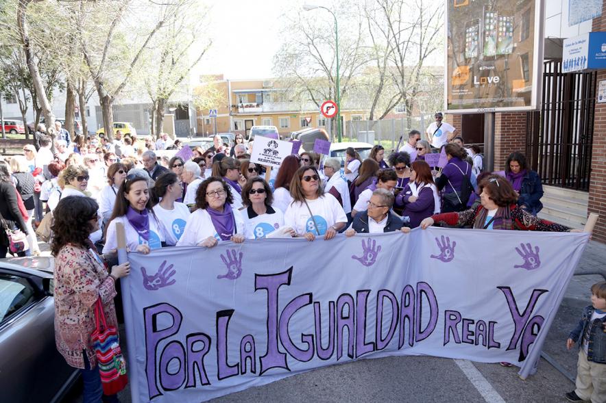 Manifestación por la Igualdad Real Ya - Cabecera de la manifestación.