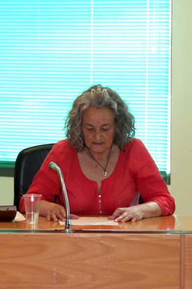 Ponente durante el acto