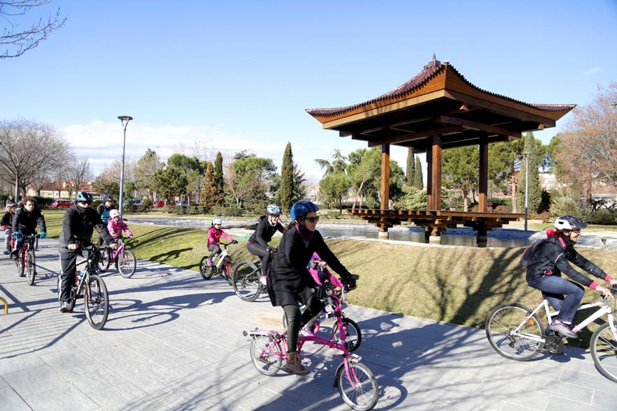 Participantes. Marcha en Bici por la Paz.
