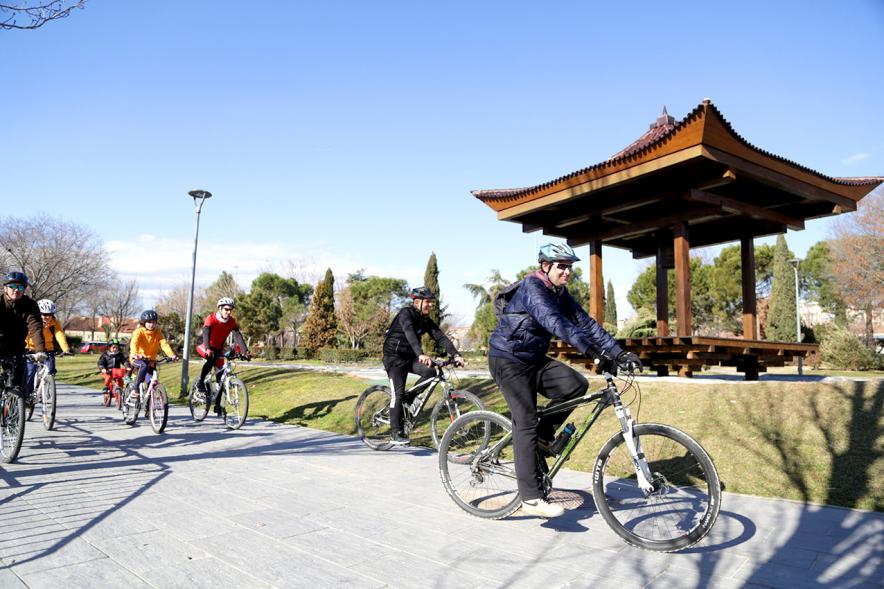 Participantes. Marcha en Bici por la Paz.