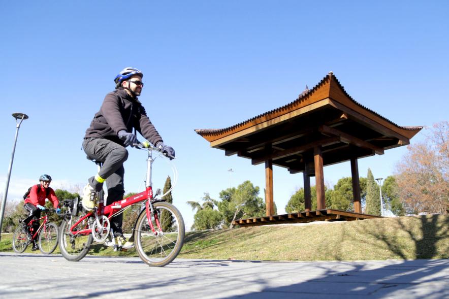 Participantes. Marcha en Bici por la Paz.