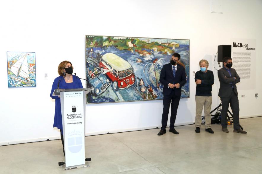 Inauguración Exposición "ABCDario" de Javier Mariscal  - Imagen de un  momento de la intervención de la concejal de Cultura Rosario Tamayo.