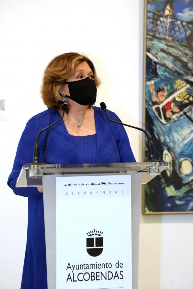 Inauguración Exposición "ABCDario" de Javier Mariscal  - Imagen de un  momento de la intervención de la concejal de Cultura Rosario Tamayo.
