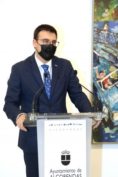 Inauguración Exposición "ABCDario" de Javier Mariscal - Imagen de un  momento de la intervención del vicealcalde Miguel Ángel Arranz.
