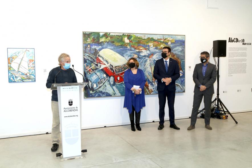 Inauguración Exposición "ABCDario" de Javier Mariscal - Imagen de un  momento de la intervención del autor de la exposición, Javier Mariscal.
