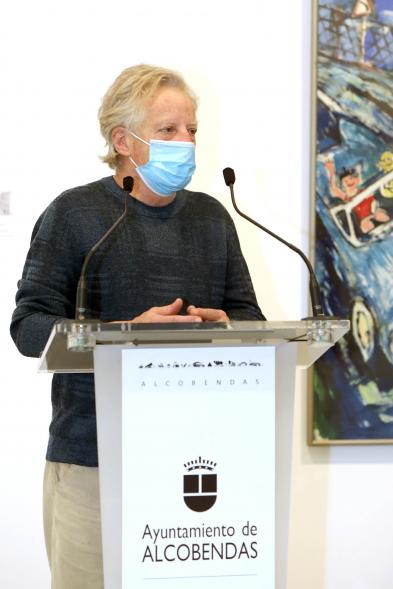 Inauguración Exposición "ABCDario" de Javier Mariscal  - Imagen de un  momento de la intervención del autor de la exposición, Javier Mariscal.