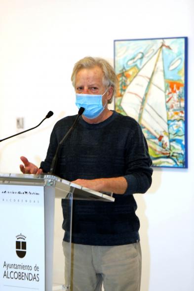 Inauguración Exposición "ABCDario" de Javier Mariscal  - Imagen de un  momento de la intervención del autor de la exposición, Javier Mariscal.